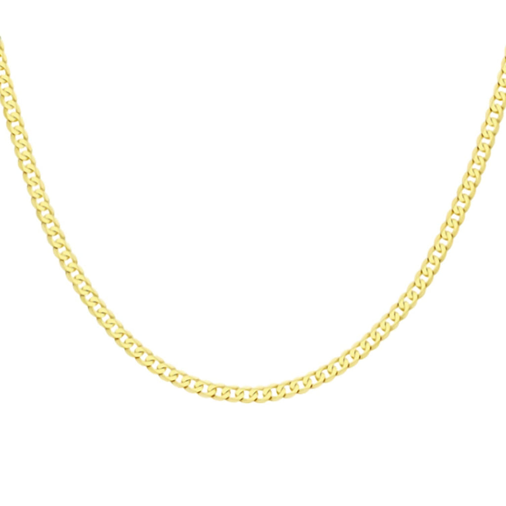 Hatton Garden Close Out - 9K Yellow Gold Flat Diamond Cut Curb Necklace (Size - 20), Gold Wt. 12.21 Gms