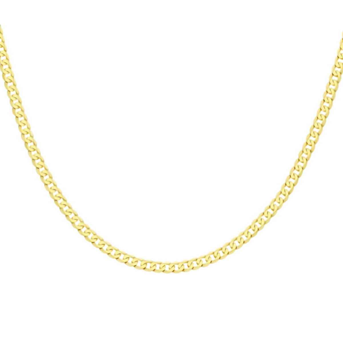 Hatton Garden Close Out - 9K Yellow Gold Flat Diamond Cut Curb Necklace (Size - 20), Gold Wt. 12.21 Gms 7689696 1