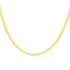 Hatton Garden Close Out - 9K Yellow Gold Flat Diamond Cut Curb Necklace (Size - 20), Gold Wt. 12.21 Gms