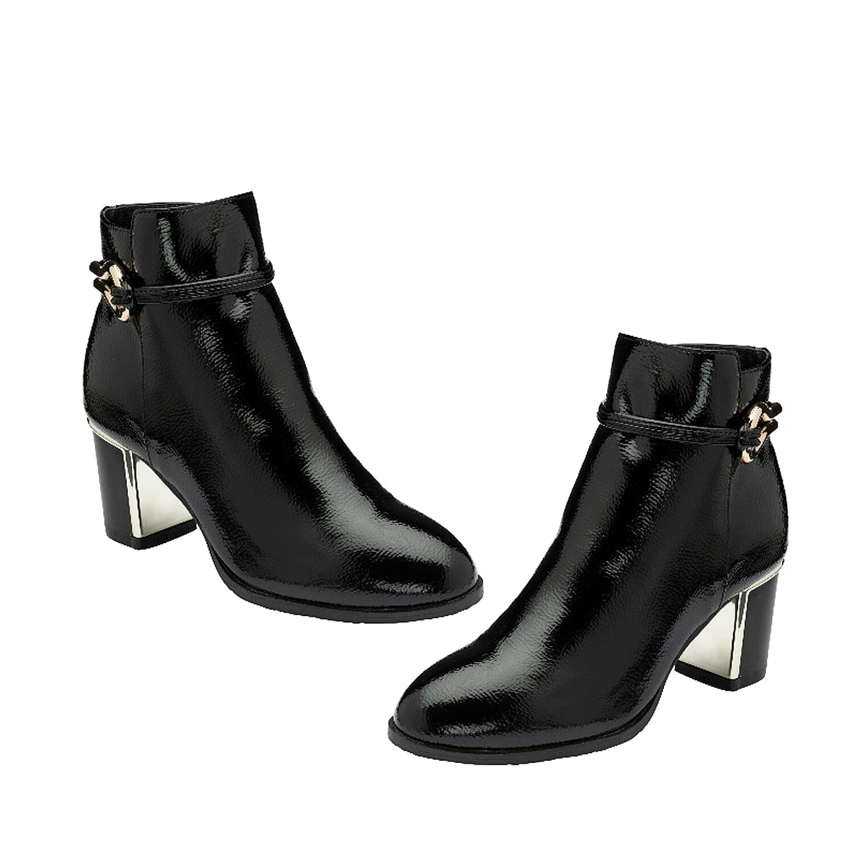 Lotus Textile Ebony Heeled Ankle Boots 7691850 7
