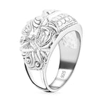 Royal Bali Collection - Sterling Silver Barong Ring, Silver Wt. 9.80 Gms