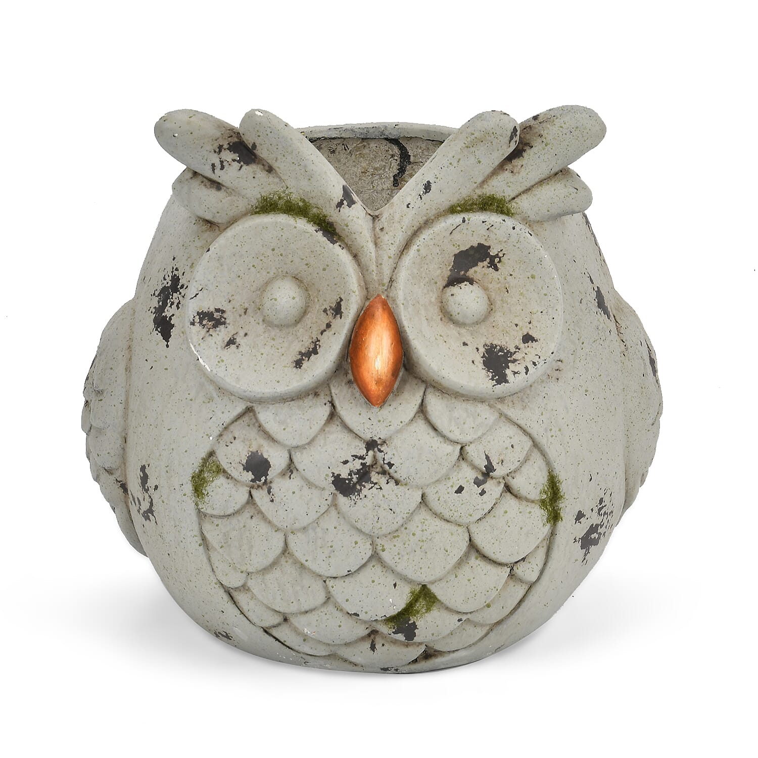 Decorative Owl Planter - Bronze Green 7698488 0