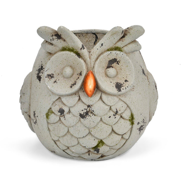 Decorative Owl Planter - Bronze Green 7698488 1