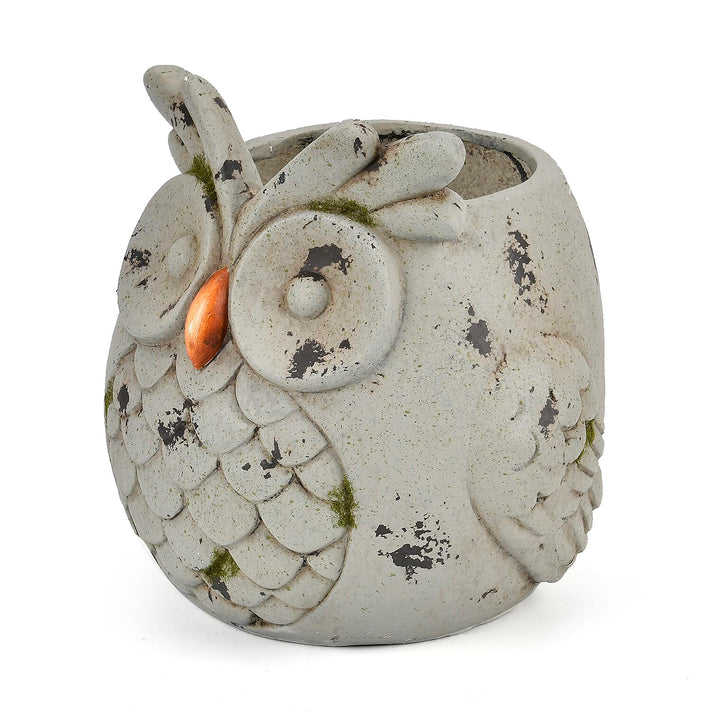 Decorative Owl Planter - Bronze Green 7698488 2