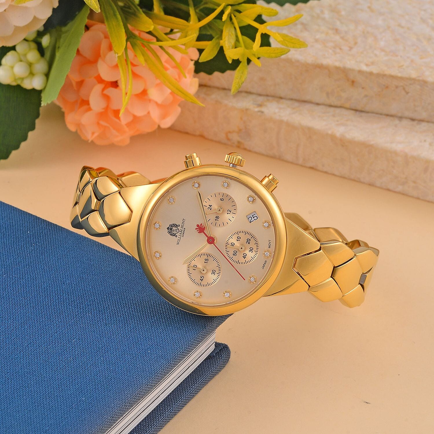 Moissanite Analog watch in Pure White Stainless Steel 7705691 2