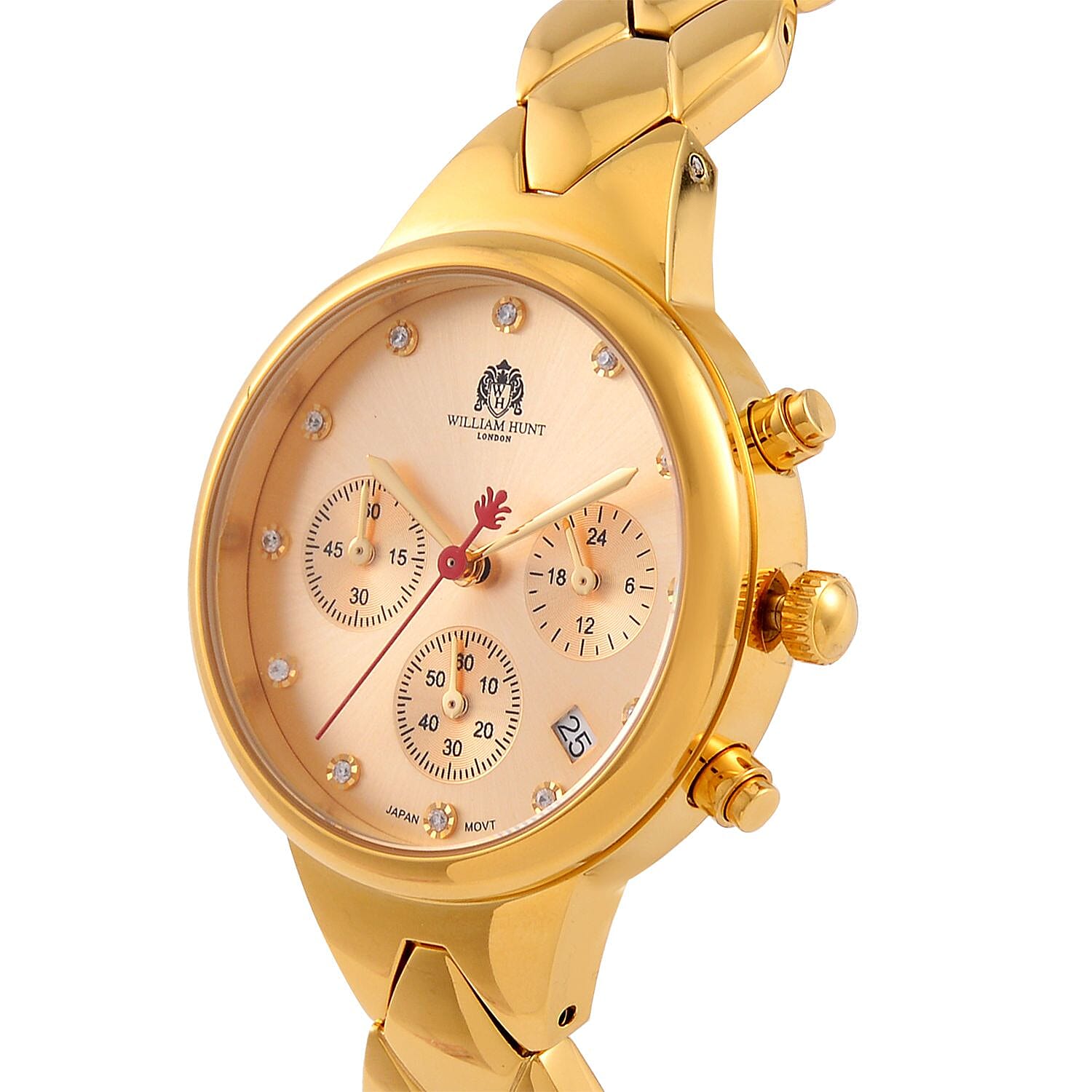 Moissanite Analog watch in Pure White Stainless Steel 7705691 4