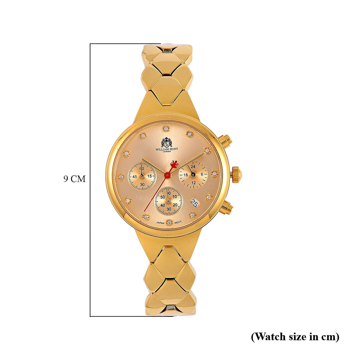 Moissanite Analog watch in Pure White Stainless Steel 7705691 8