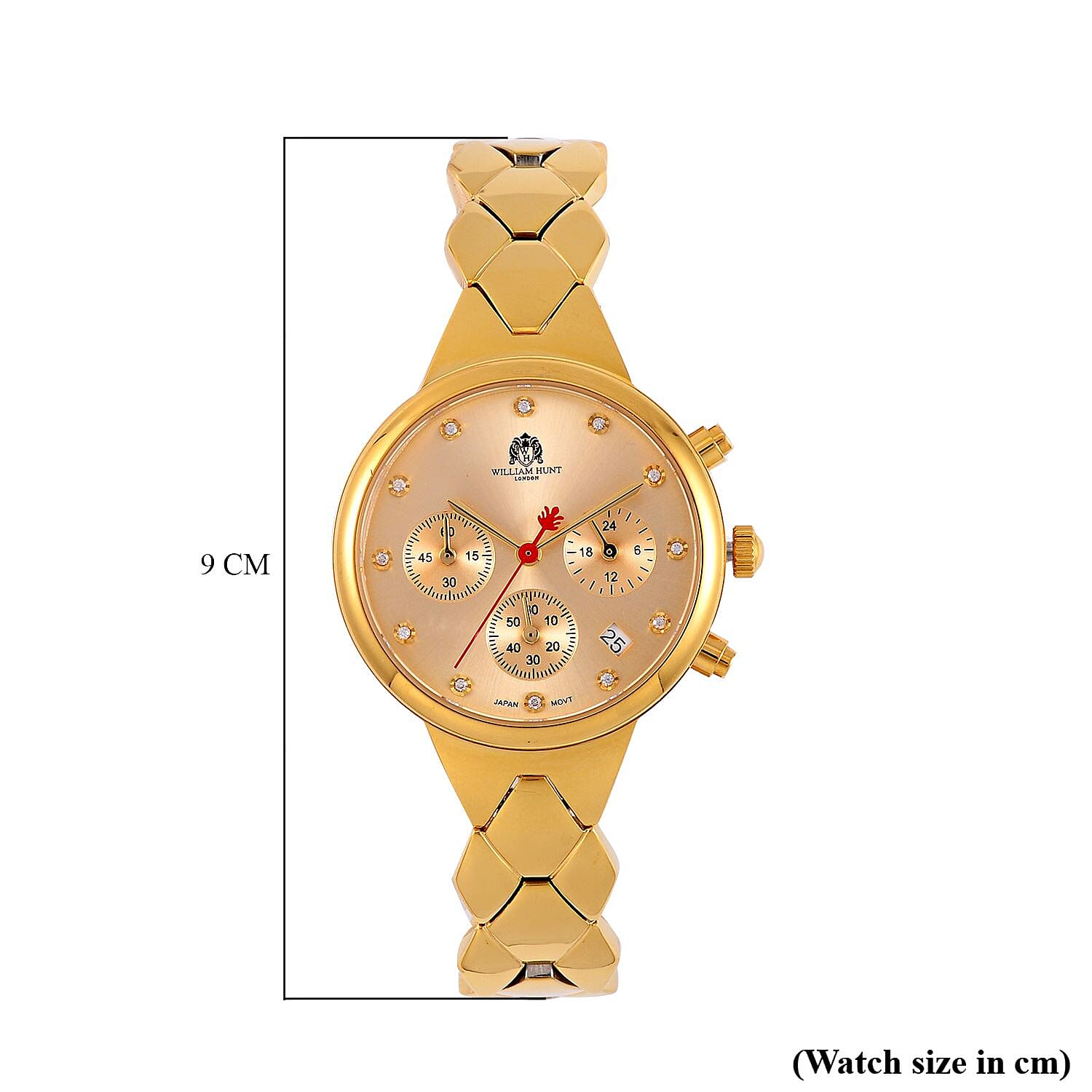 Moissanite Analog watch in Pure White Stainless Steel 7705691 8