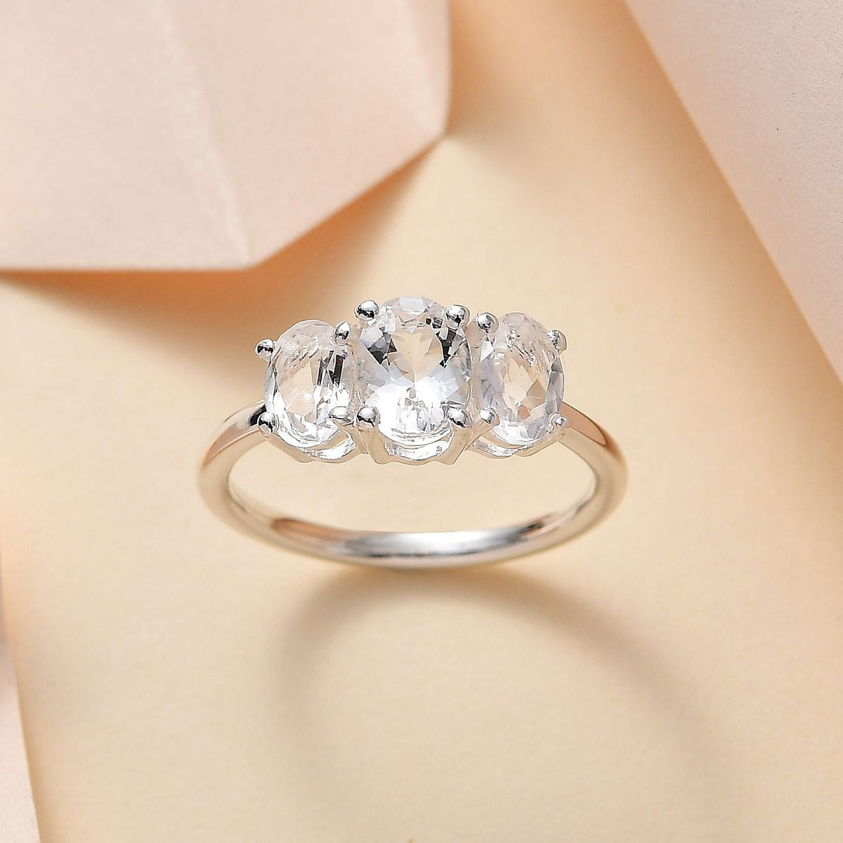 Petalite 3 Stone Ring in Sterling Silver 1.32 Ct. 7706170 1