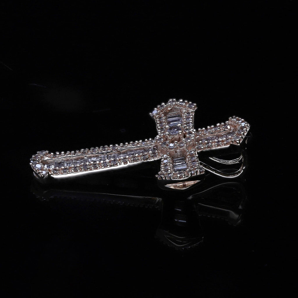 BACK BY POPULAR DEMAND - 9K Rose Gold SGL Certified Pink Diamond Cross Pendant 0.50 Ct.