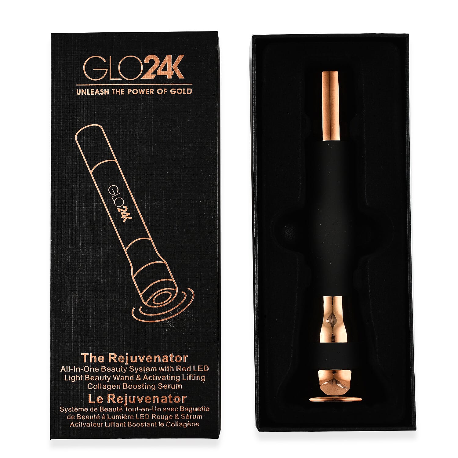 Glo24k The Rejuvenator- LED Beauty Wand - Collagen Serum 7707783 5