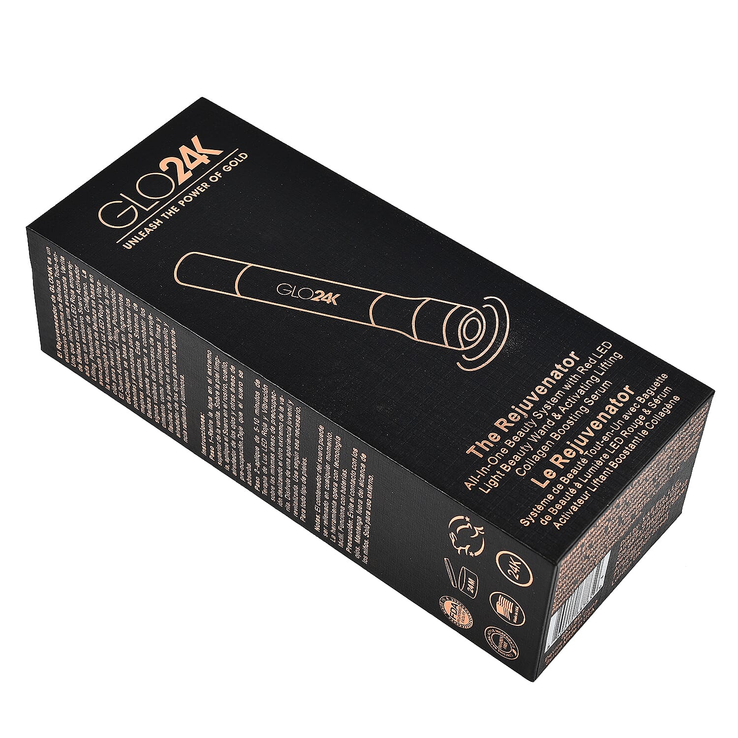 Glo24k The Rejuvenator- LED Beauty Wand - Collagen Serum 7707783 7