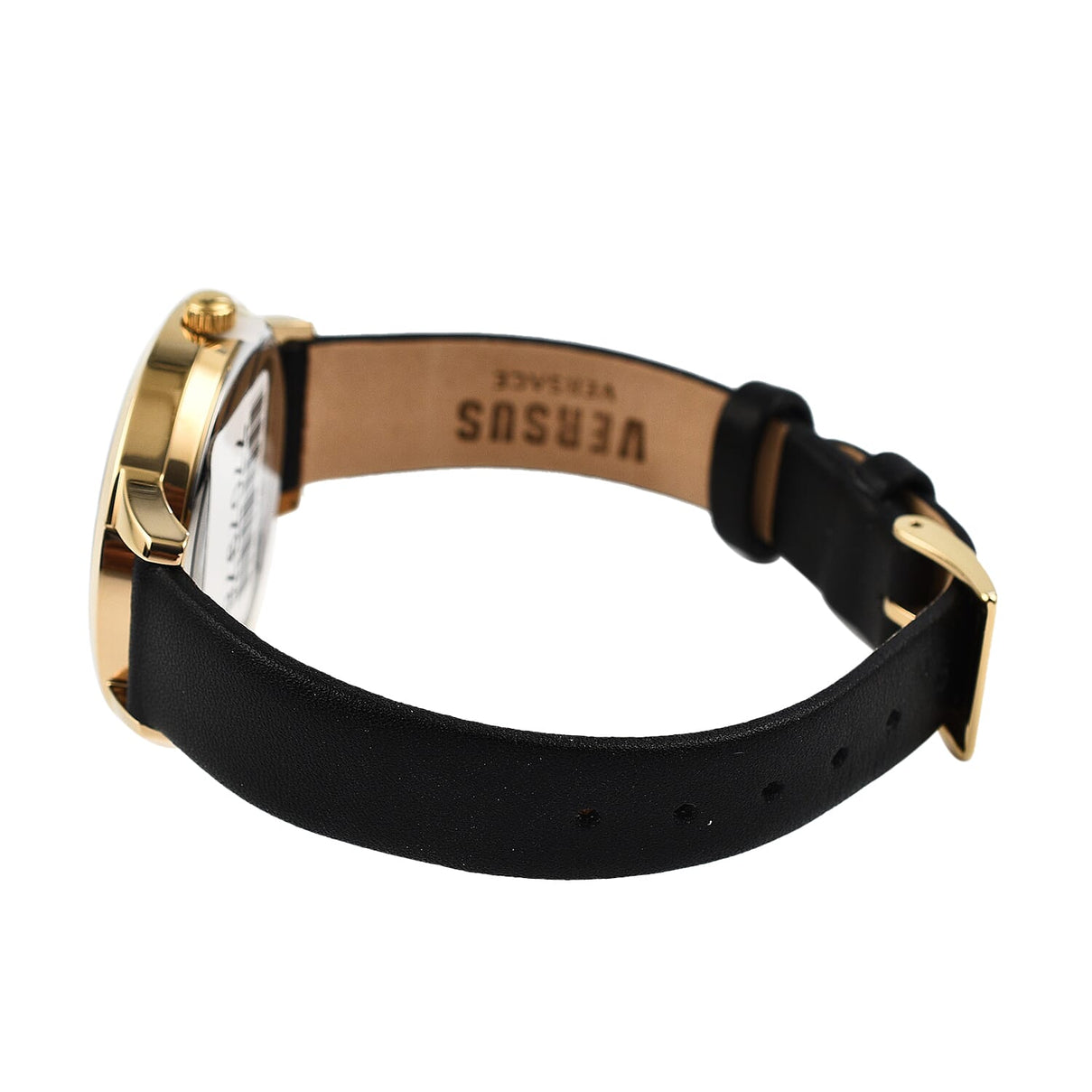 VERSACE VERSUS Black and Gold Watch With Genuine Leather Strap 7707978 3