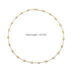 One Time Deal- Yellow Gold Overlay Sterling Silver Station Necklace (Size - 20)