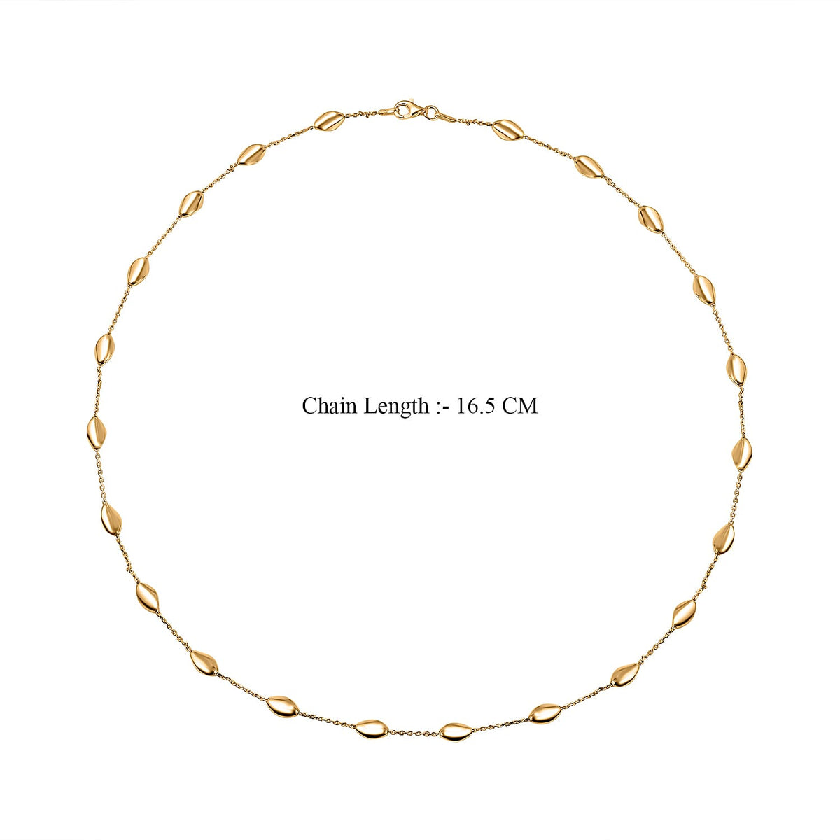 One Time Deal- Yellow Gold Overlay Sterling Silver Station Necklace (Size - 20) 7708524 4