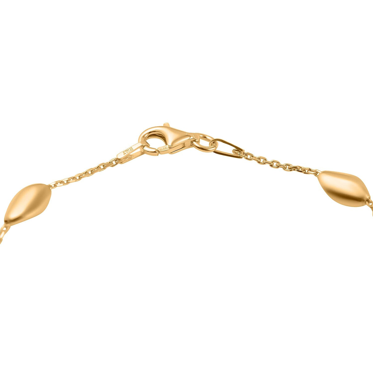 Yellow Gold Overlay Sterling Silver Station Bracelet (Size - 7.5) 7708533 3