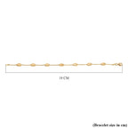 Yellow Gold Overlay Sterling Silver Station Bracelet (Size - 7.5)