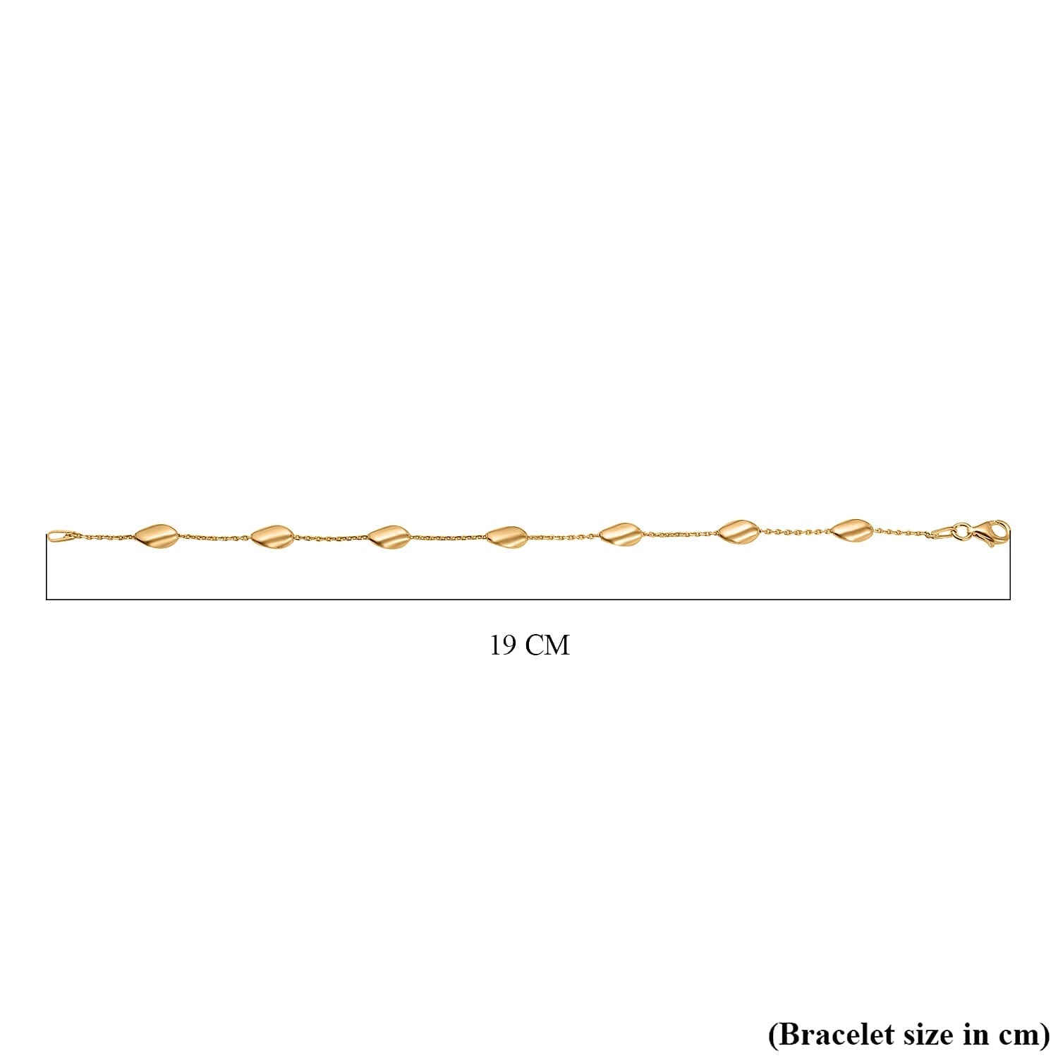 Yellow Gold Overlay Sterling Silver Station Bracelet (Size - 7.5) 7708533 4