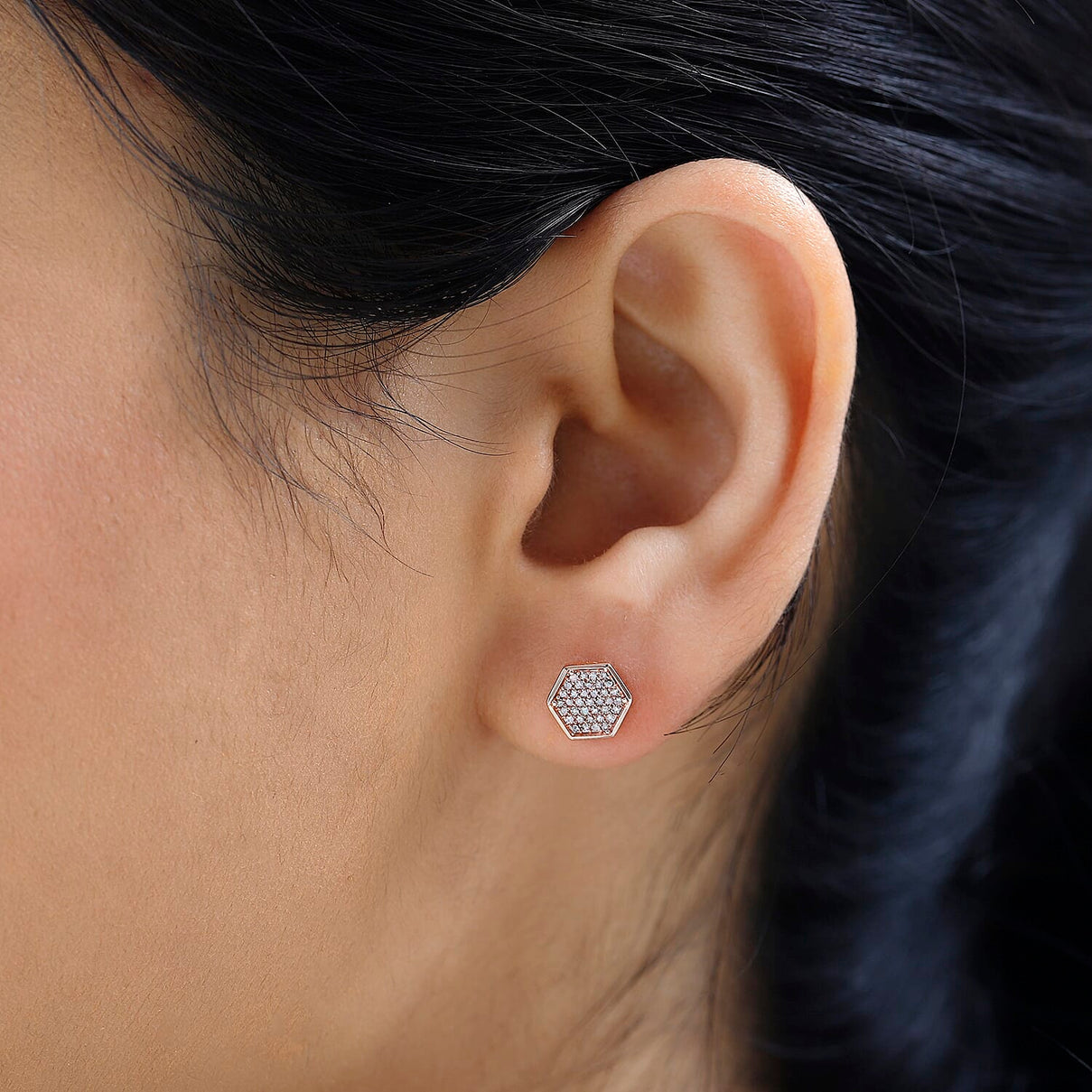 9K Rose Gold SGL Certified Pink Diamond Stud Earrings 0.25 Ct 7708932 2