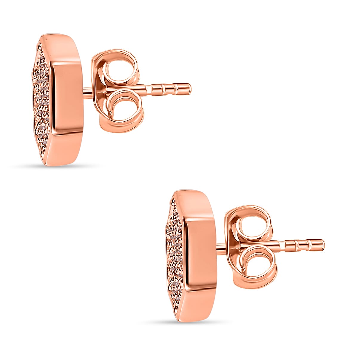 9K Rose Gold SGL Certified Pink Diamond Stud Earrings 0.25 Ct 7708932 3