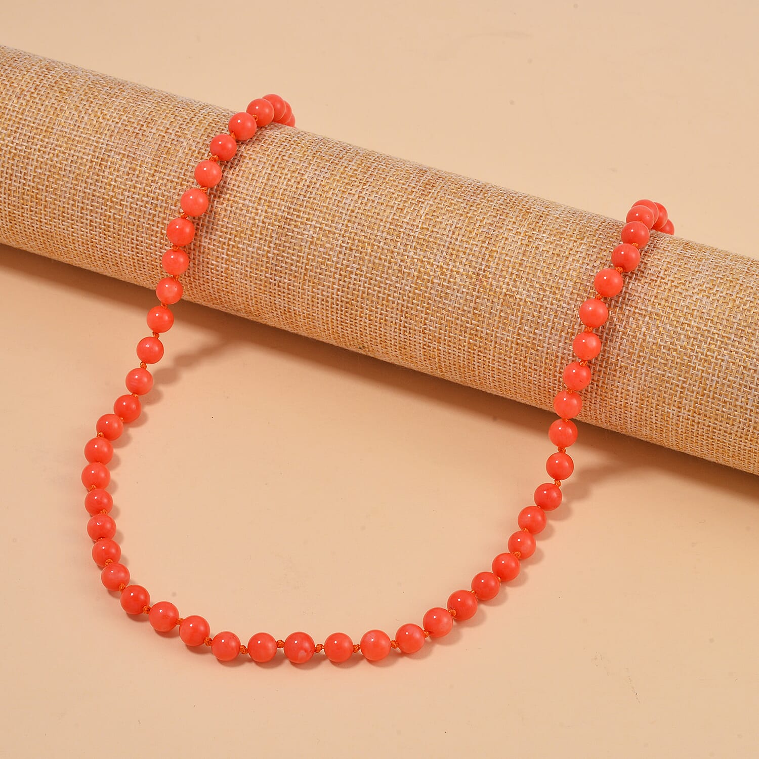 Tucson Gem Fair Special - Pink Coral Necklace (Size - 20) with Sterling Silver Magnetic Lock 175.00 Ct. 7710297 2