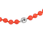 Tucson Gem Fair Special - Pink Coral Necklace (Size - 20) with Sterling Silver Magnetic Lock 175.00 Ct.