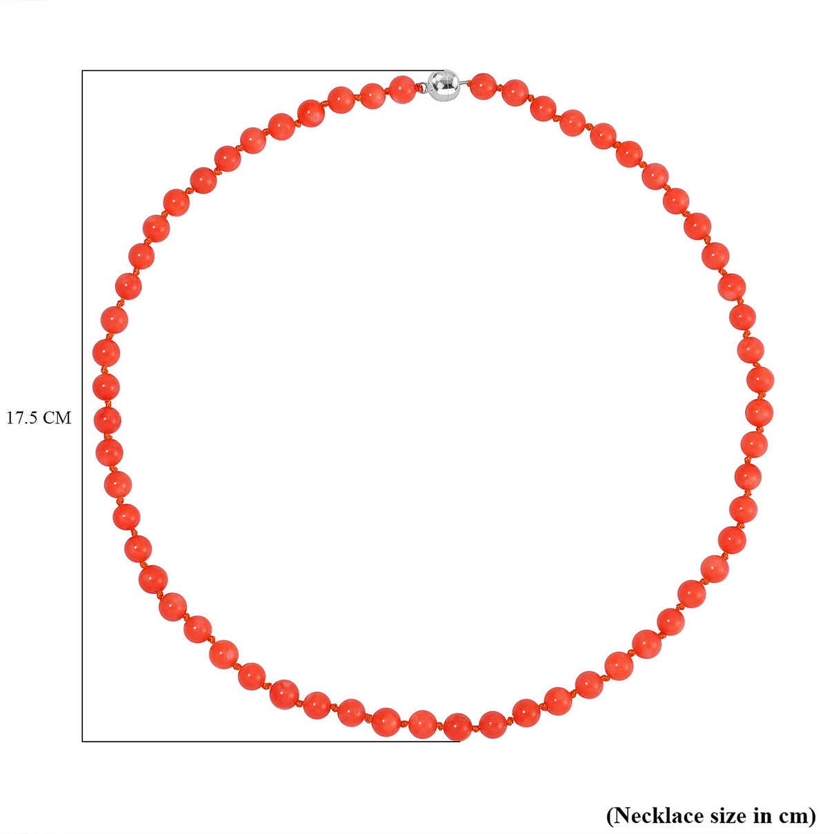 Tucson Gem Fair Special - Pink Coral Necklace (Size - 20) with Sterling Silver Magnetic Lock 175.00 Ct. 7710297 4