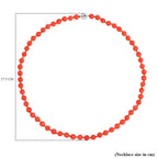 Tucson Gem Fair Special - Pink Coral Necklace (Size - 20) with Sterling Silver Magnetic Lock 175.00 Ct.