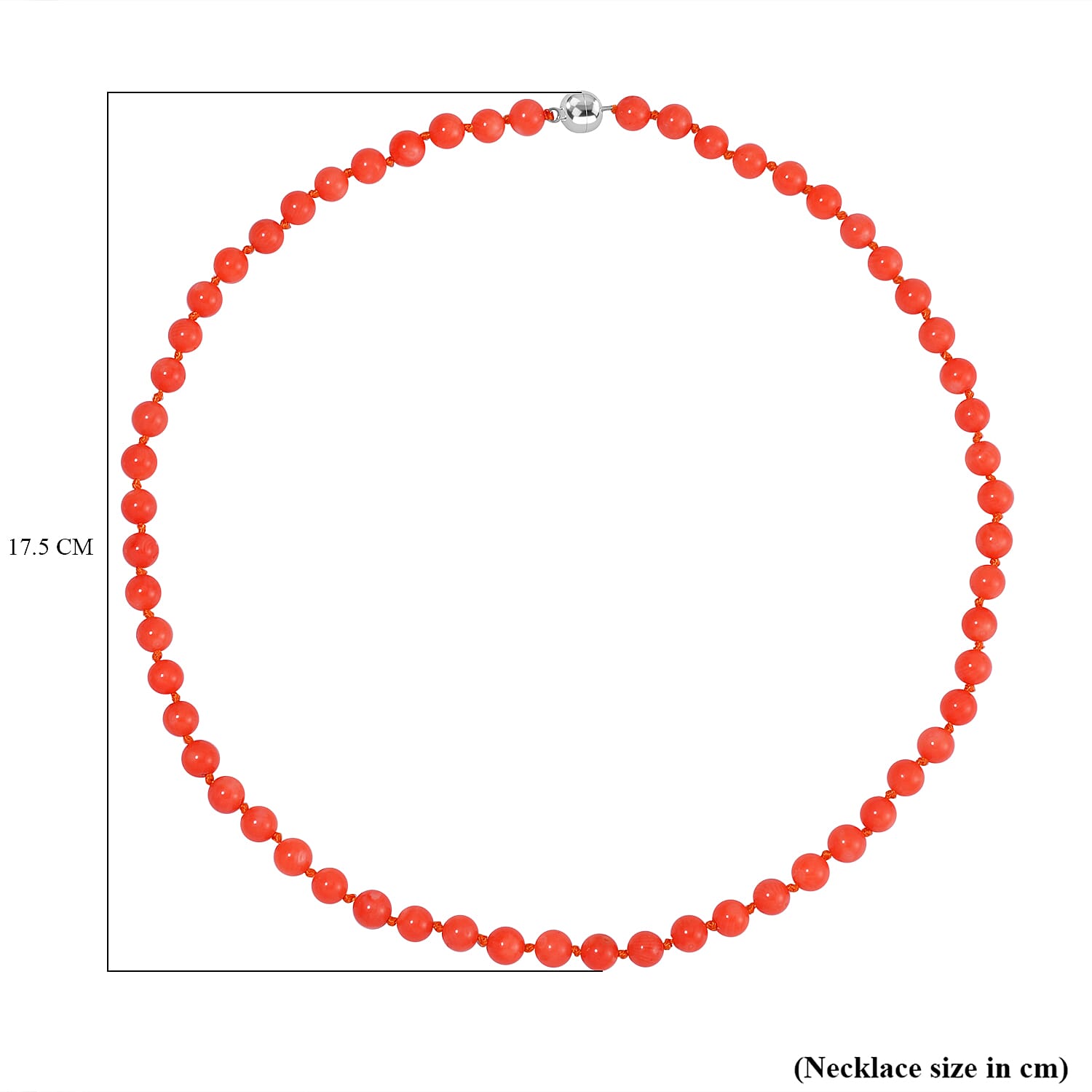 Tucson Gem Fair Special - Pink Coral Necklace (Size - 20) with Sterling Silver Magnetic Lock 175.00 Ct. 7710297 4
