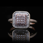 9K Rose Gold SGL Certified Pink Diamond & White Diamond (G-H) Halo Ring 0.50 Ct
