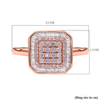 9K Rose Gold SGL Certified Pink Diamond & White Diamond (G-H) Halo Ring 0.50 Ct