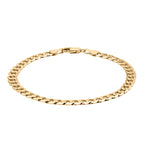 Vicenza Closeout - 9K Yellow Gold Diamond Cut Curb Bracelet (Size - 8), Gold Wt. 7.4 Gms