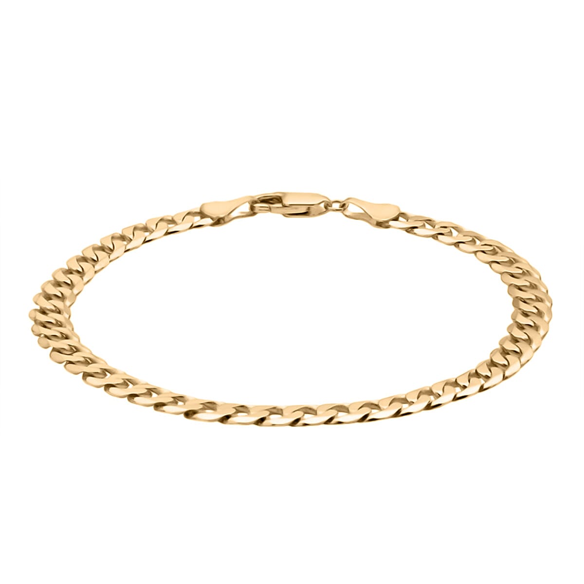 Vicenza Closeout - 9K Yellow Gold Diamond Cut Curb Bracelet (Size - 8), Gold Wt. 7.4 Gms 7711031 0