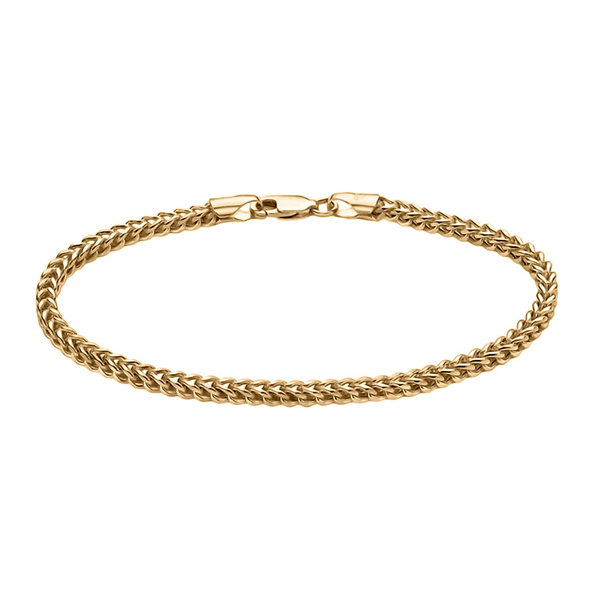 9K Yellow Gold Square Franco Bracelet (Size - 7.5), Gold Wt 3.30 Gms 7711054 0