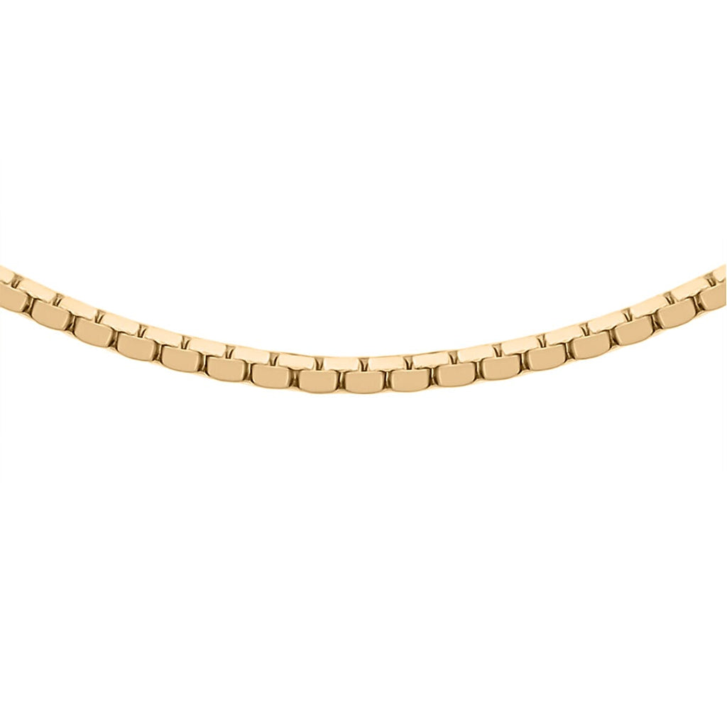 Vicenza Closeout - 9K Yellow Gold Box Necklace (Size - 20) Gold Wt. 3.10 Gms