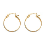 Vicenza Closeout - 9K Yellow Gold Stardust Creole Earrings