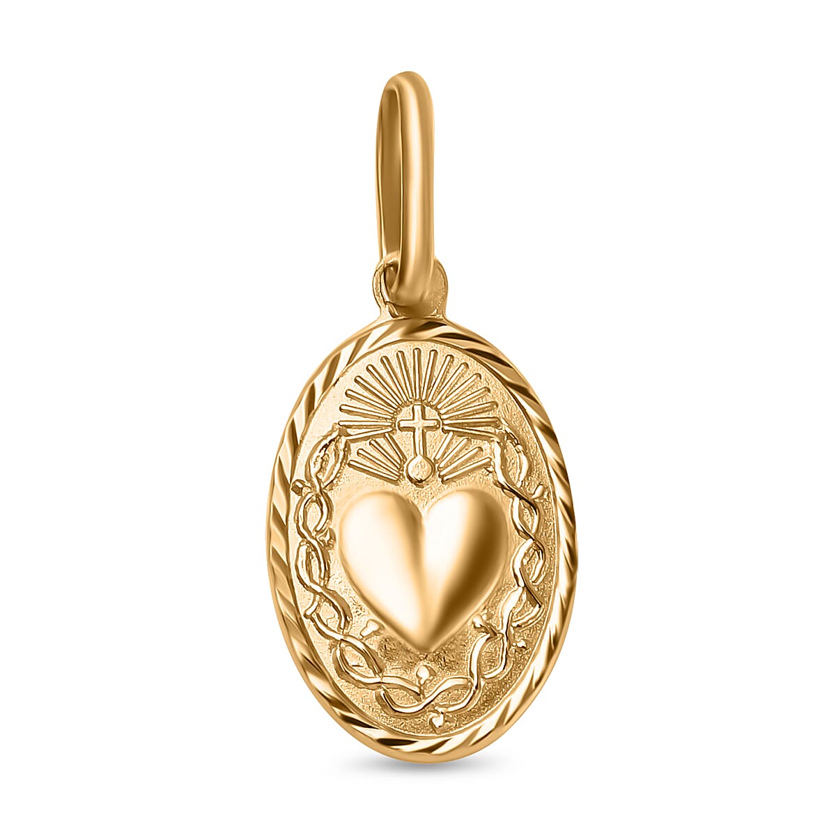 Vicenza Closeout - 9K Yellow Gold Heart Pendant 7711235 0