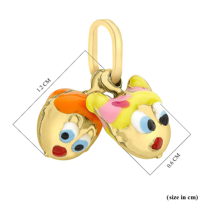 9K Yellow Gold Cartoon Face Pendant 7711536 2