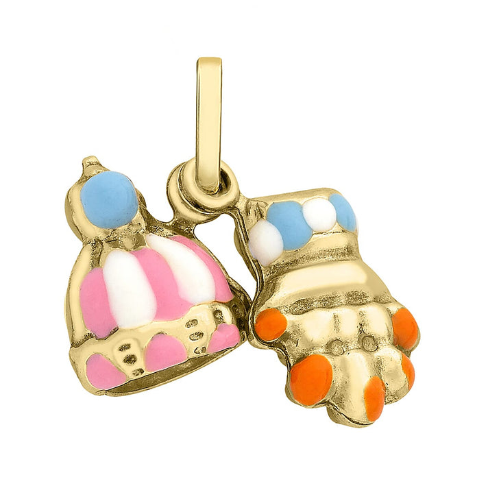 9K Yellow Gold Winter Accessories Pendant 7711538 1