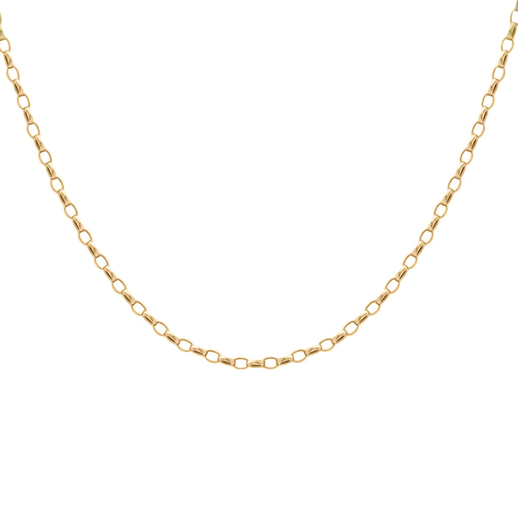 9K Yellow Gold Oval Belcher Chain (Size - 22), Gold Wt. 4 Gms