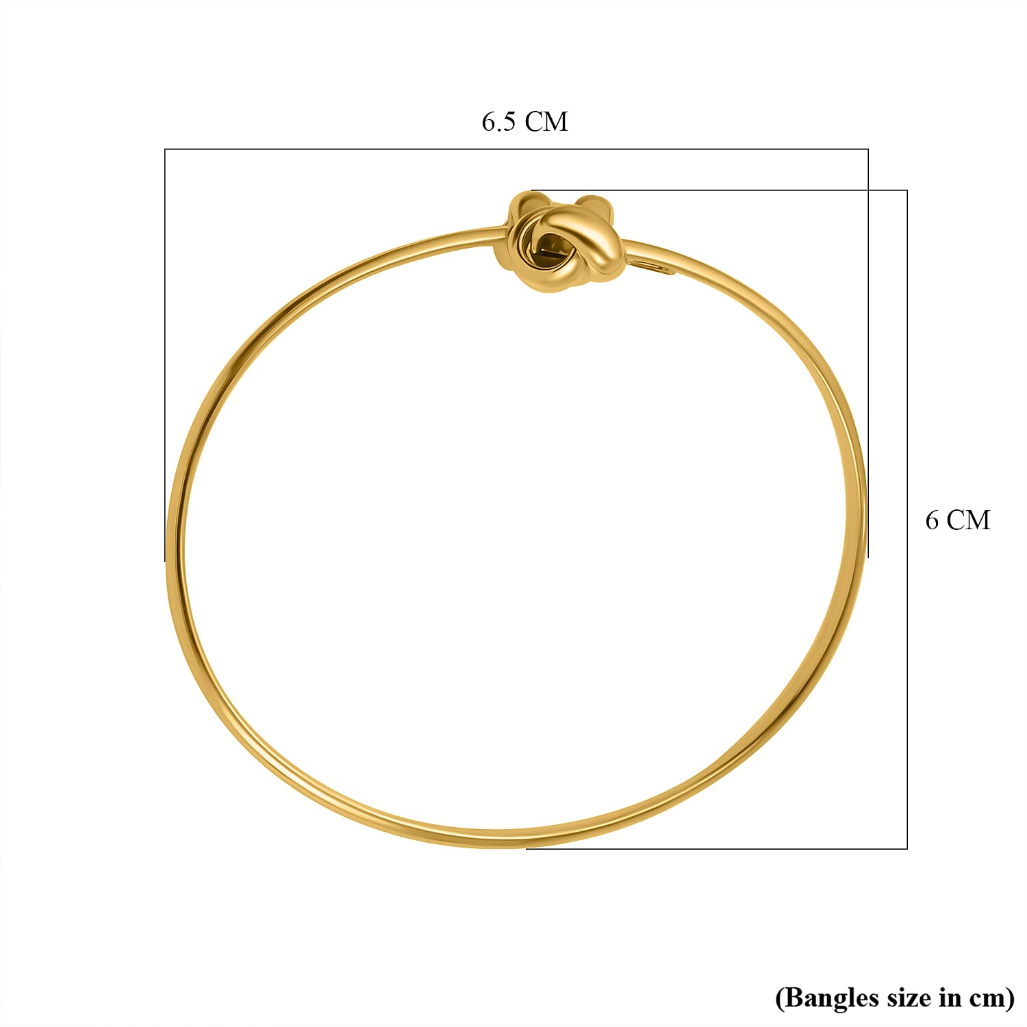 Designer Inspired -9K Yellow Gold Crossover Knot Torque Bangle (Size 7.0), Gold Wt. 3.70 Gms 7712153 5