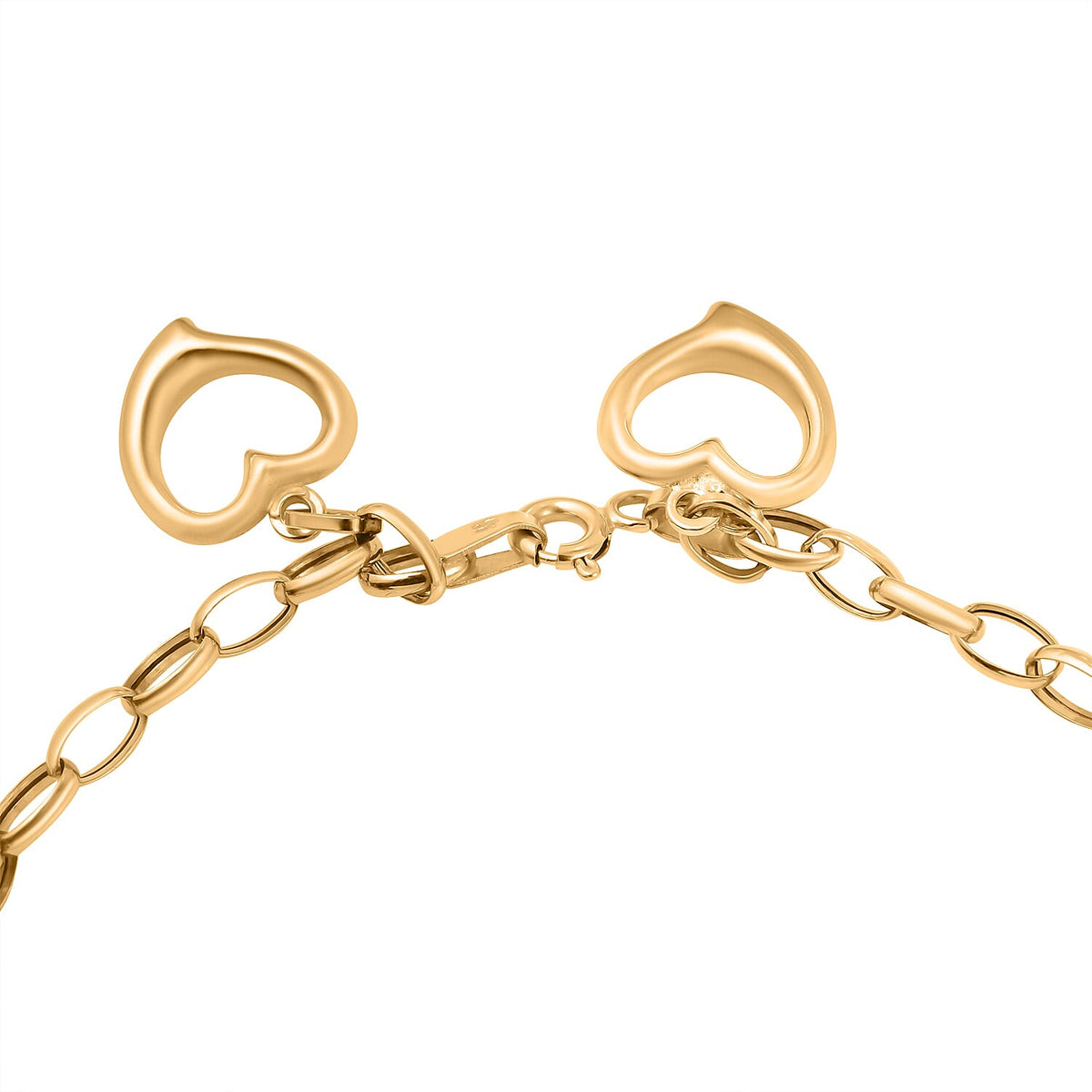 Designer Inspired - 9K Yellow Gold Heart Charm Bracelet (Size - 7.5), Gold Wt. 4.70 Gms 7712237 3
