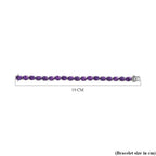 Concave Cut AAA African Amethyst Tennis Bracelet  in Platinum Overlay Sterling Silver 30.75 Ct, Size 8