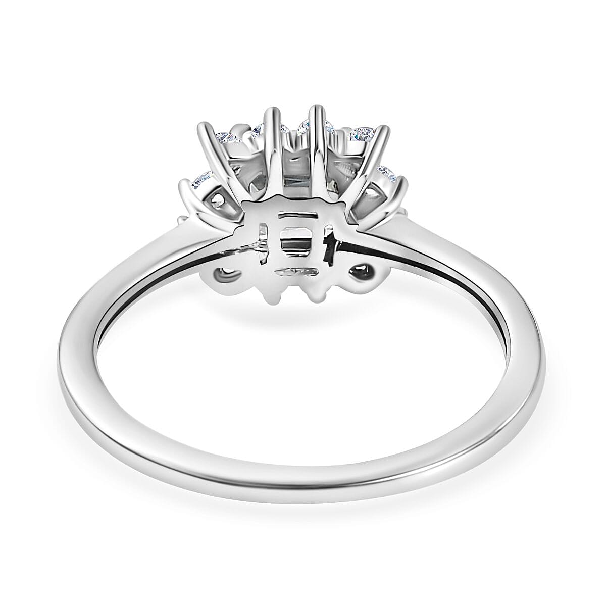 Blue &amp; White Zircon Ring in Platinum Overlay Sterling Silver 1.25 Ct. 7715615 4