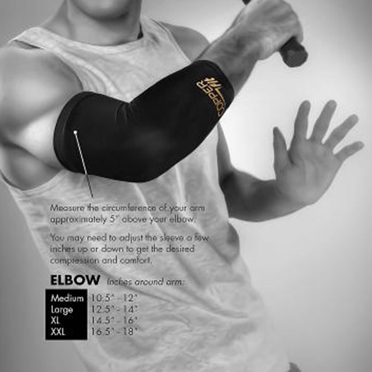 COPPER Fit Elbow Sleeve with Copper Trim (Size L) 7715947 1