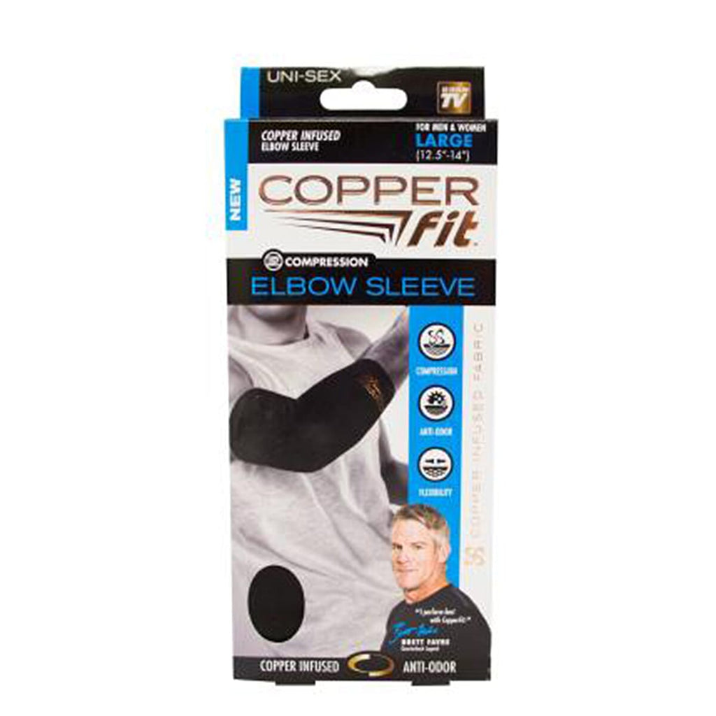 COPPER Fit Original Recovery Elbow Sleeve Black with Copper Trim (Size L)