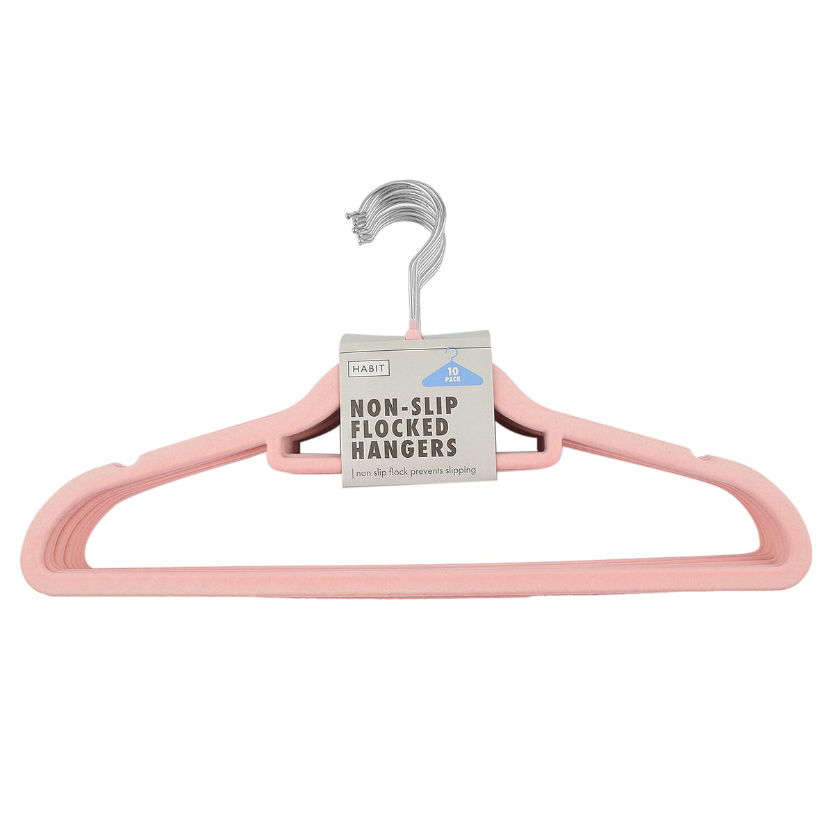 Flocked Non-Slip Hangers (10 Pieces) - Pink 7720704 0