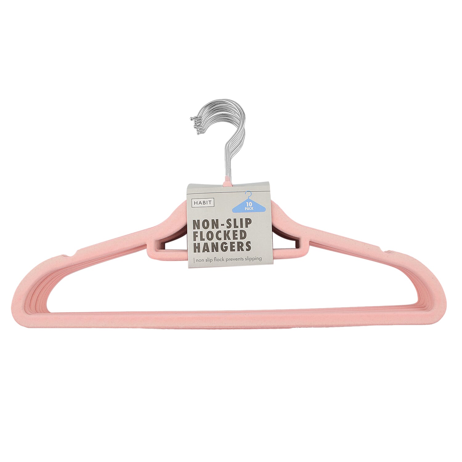 Flocked Non-Slip Hangers (10 Pieces) - Pink 7720704 0