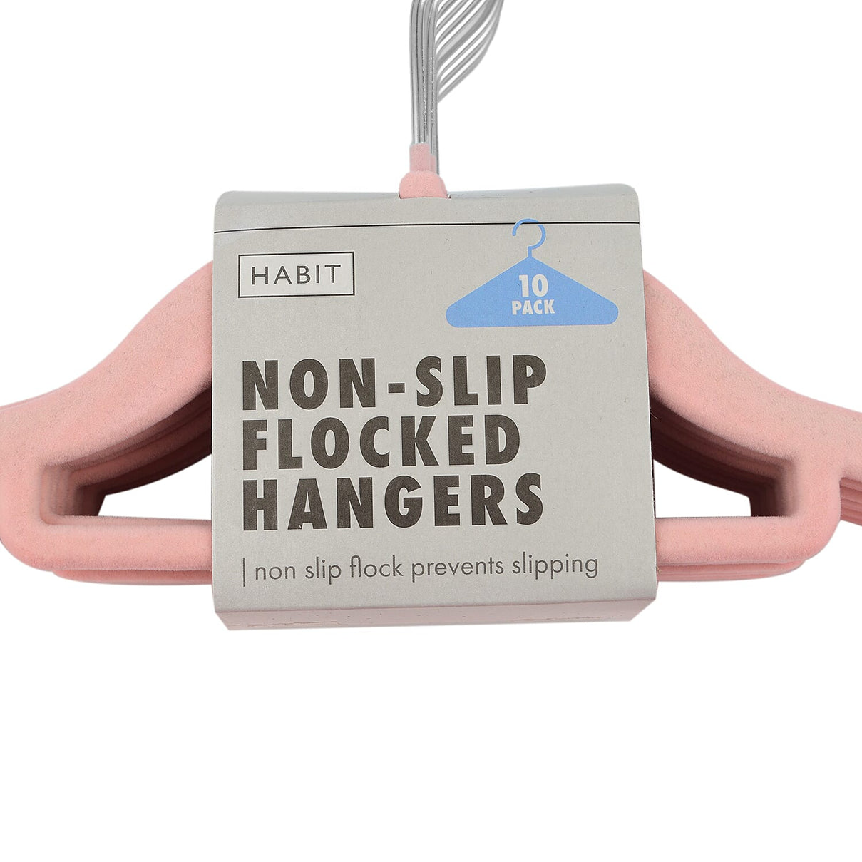 Flocked Non-Slip Hangers (10 Pieces) - Pink 7720704 1