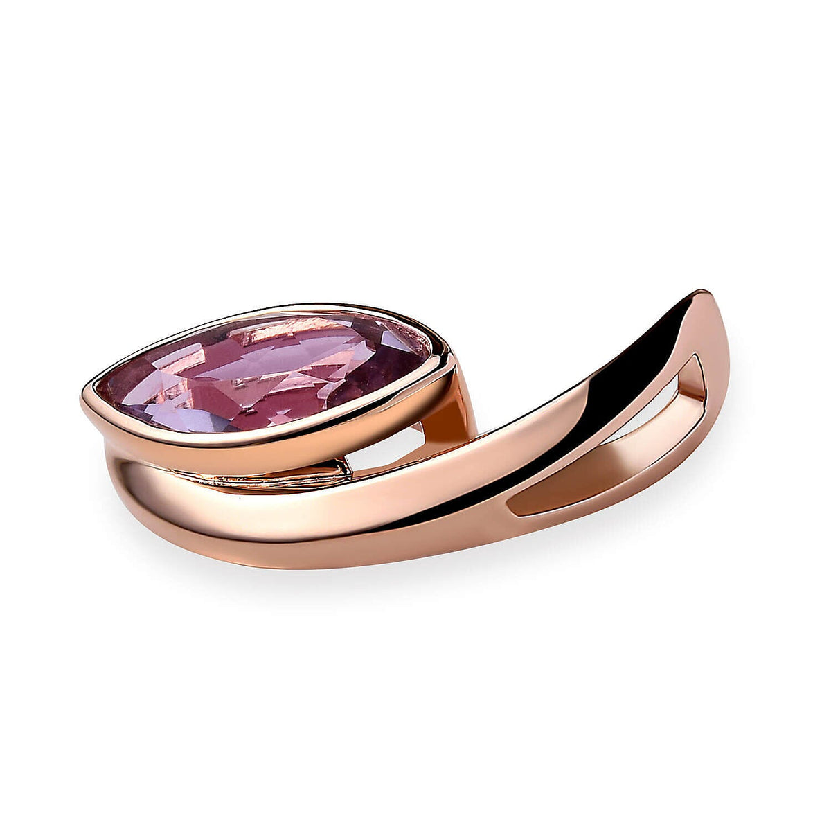 Pink Amethyst  Pendant in Rhodium Overlay Sterling Silver 1.50 ct  1.500  Ct. 7721753 0